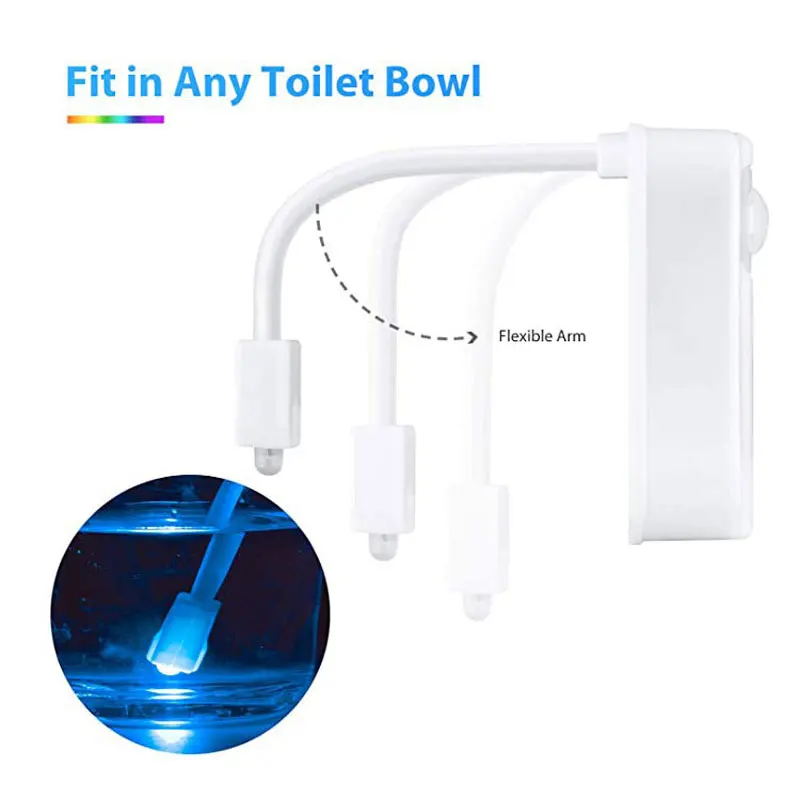 16 Farve Toilet Sæde LED Lys Krop Sensing Automatisk Led Motion Sensor Nat Lampe Toilet Bowl Badeværelse Lys, Vandtæt 2