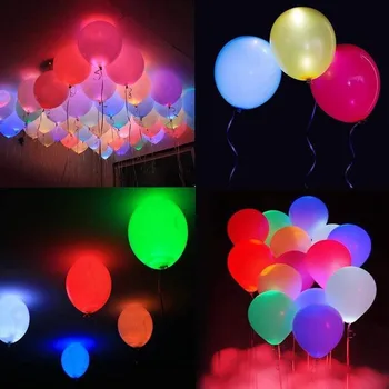 6 Balloner Mini Neon Part Led-Pærer, Lamper Ballon Lys Rave Festival Lanterne Led Tilbehør Til Hjemmet Udsmykning Tilbehør.