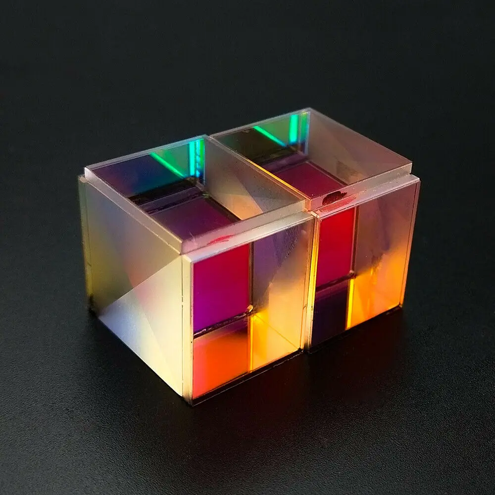 Defekte X-Cube Prisme Foto Ornamenter Syv Farve Krystal Rubiks Terning Valentine ' s Day Gave 0
