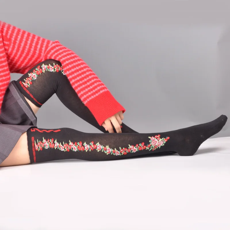 Japanske Piger Harajuku Nye Lolita Lang Tube Sokker Mori Bomuld Over Knæ Sokker Kvindelige Låret Cosplay Lange Sokker Strømper 0