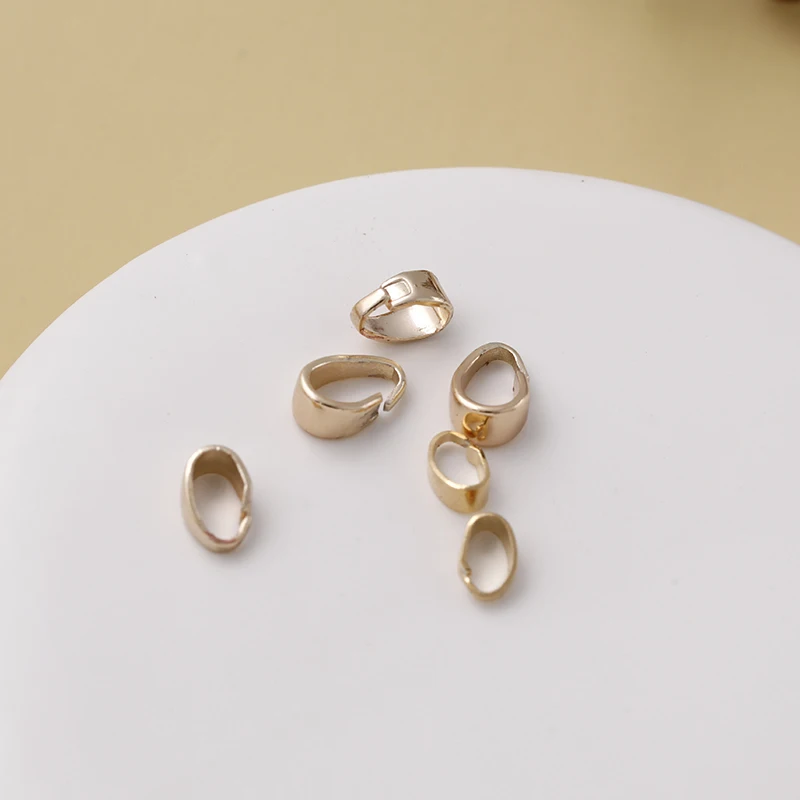 Vakuum belægning guld øreklips spænde lys guld Øreringe Kroge til at lave smykker, øreringe tilbehør 6-8mm-10stk 0