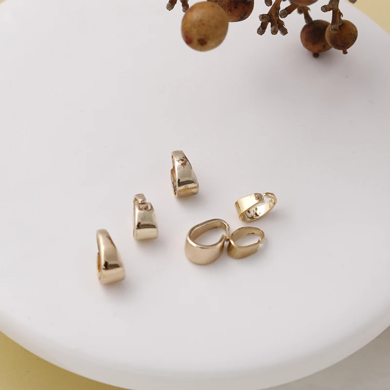 Vakuum belægning guld øreklips spænde lys guld Øreringe Kroge til at lave smykker, øreringe tilbehør 6-8mm-10stk 2