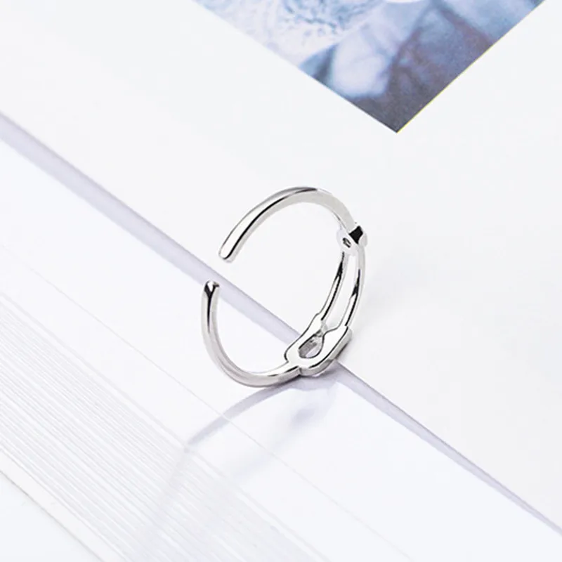 Mewanry 925 Sterling Sølv Pin-Ringe, Nye Mode, Vintage, Party Kreative Design Mousserende Brudens Smykker Fødselsdag Gave til Kvinder 0