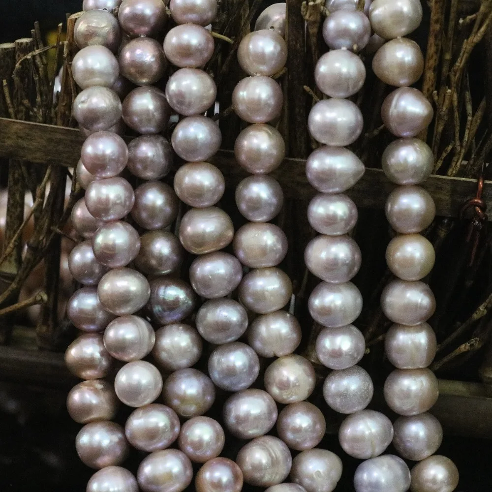 Lilla 9-10mm naturlige ferskvands runde perle løse perler af høj kvalitet top kvalitet hot salg kvinder smykker at gøre 15inch B1402 2