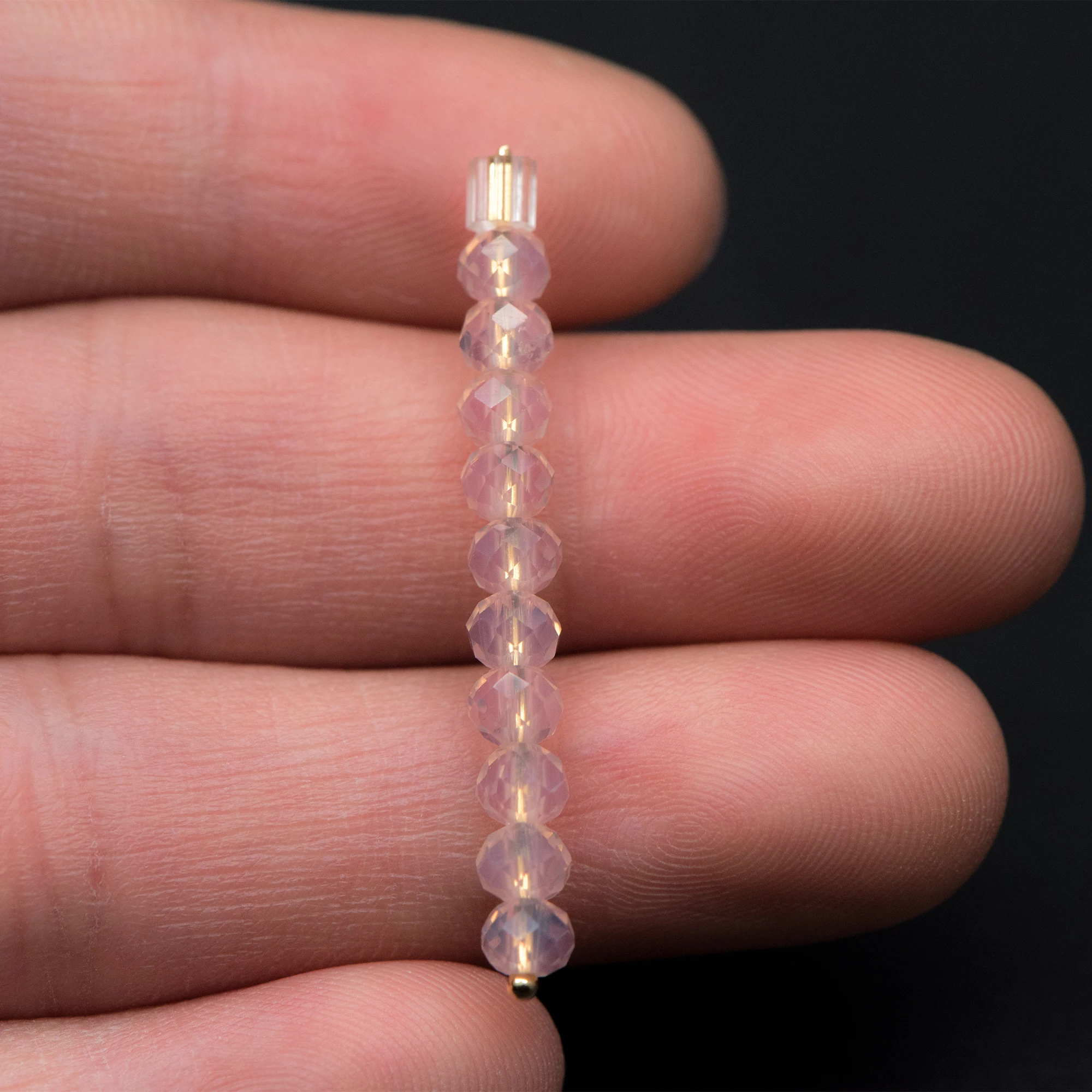 150 perler - Krystal Glas Rondelle Lille Facetteret perler 3x4mm, Fersken Pink (#BZ04-166) 4