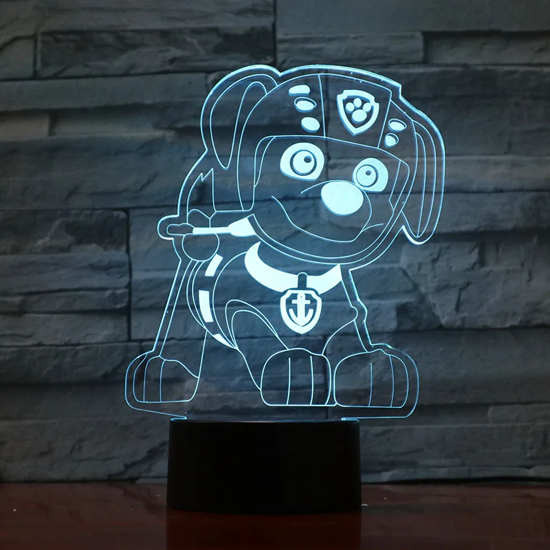 3D LED Nat Lys 7 Farve Skiftende Lampe Værelse Dekoration Søde Tegneserie Action Figur Legetøj Til Fødselsdag Julegave 2