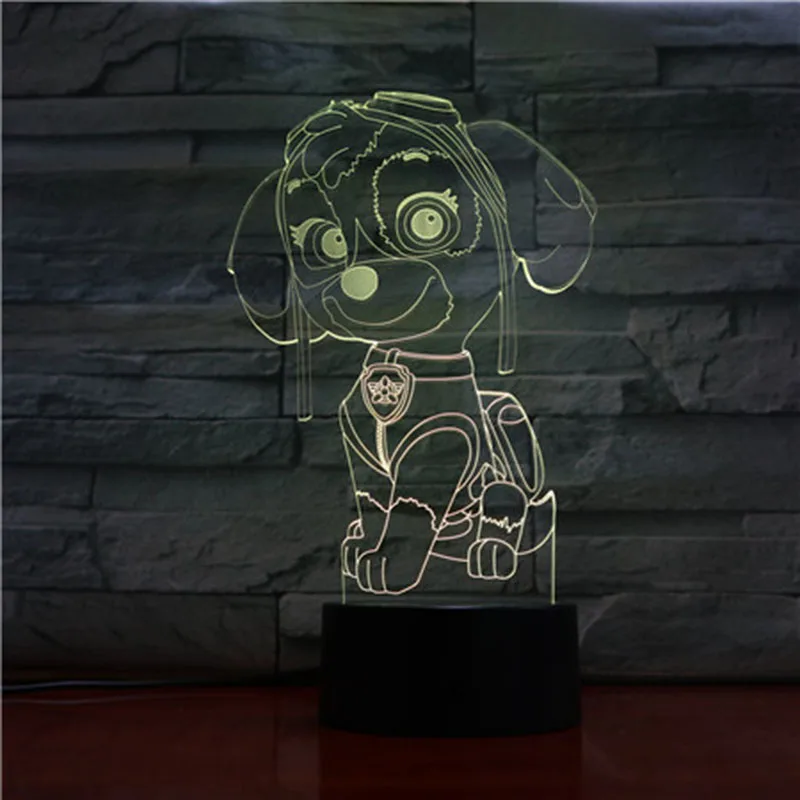 3D LED Nat Lys 7 Farve Skiftende Lampe Værelse Dekoration Søde Tegneserie Action Figur Legetøj Til Fødselsdag Julegave 3