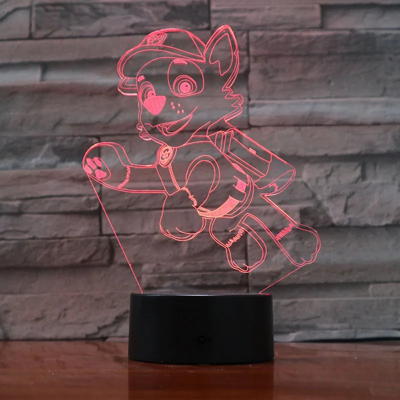 3D LED Nat Lys 7 Farve Skiftende Lampe Værelse Dekoration Søde Tegneserie Action Figur Legetøj Til Fødselsdag Julegave 4