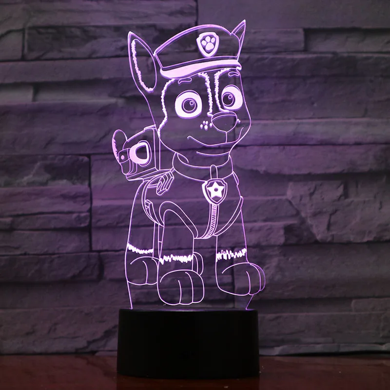 3D LED Nat Lys 7 Farve Skiftende Lampe Værelse Dekoration Søde Tegneserie Action Figur Legetøj Til Fødselsdag Julegave 5