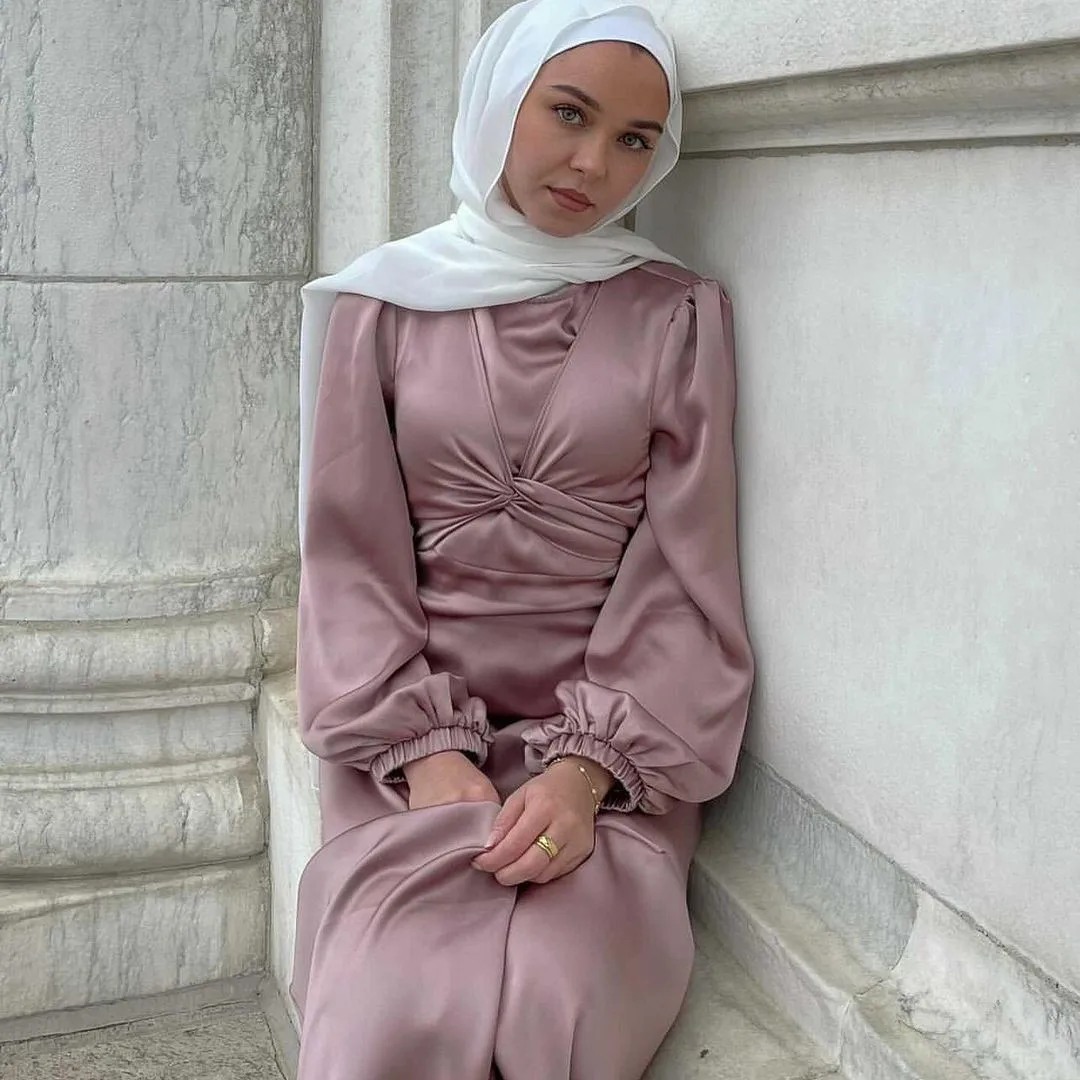 Bushra Silke Muslimske Kvinder Dubai Mode Islam Tøj Kaftan Robe Sofa Femme Kjole Vestidos Largos På tilbud! / > www.braedstrup-kro.dk