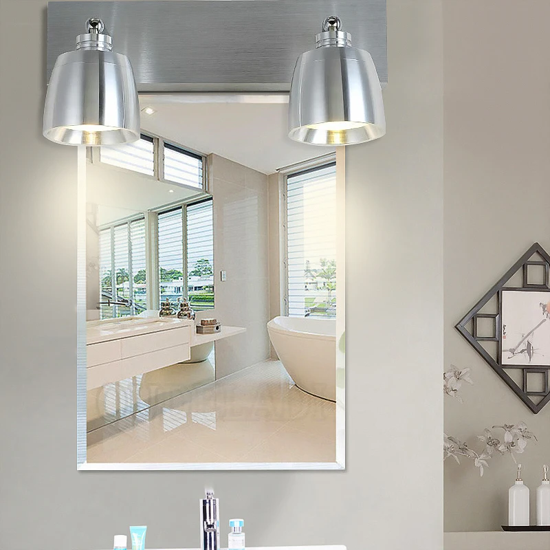 Moderne væglamper enkelt/dobbelt hoved 3W/6W LED badeværelse spejl lys roterende spejl soveværelse badeværelse væglampe aluminium 3