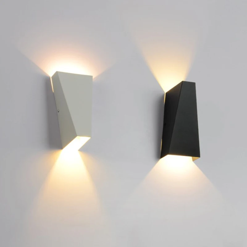 6W 12W lampada LED Aluminium væggen letbane-projektet Square LED væglampe sengen værelse soveværelse væg udsmykning kunst 1