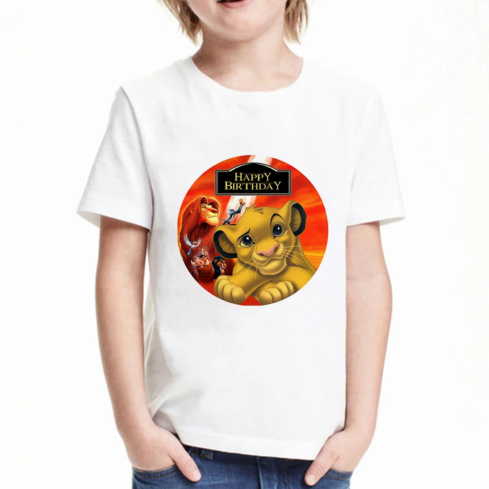 T-shirt Børnetøj Tegnefilm Lion King Print Korte ærmer Afslappet Tee Kawaii Pige Top Boy T-shirt På tilbud! / Toppe Og Tees > www.braedstrup-kro.dk