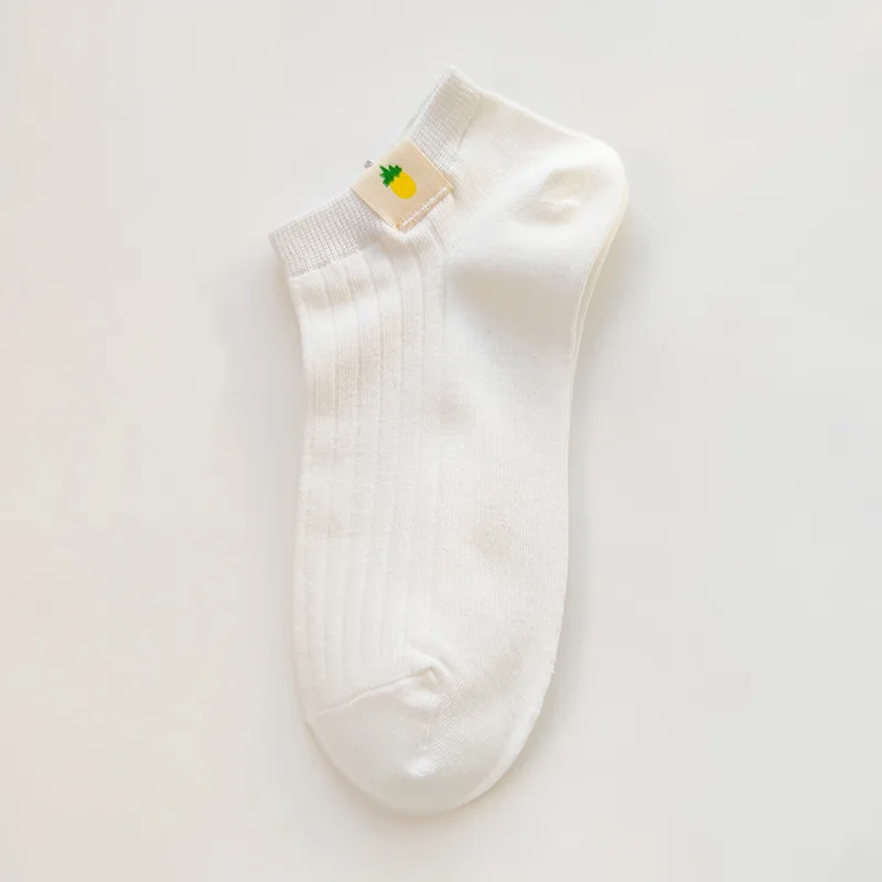 Sokker kvinder hvid 100 bomuld, frugt Usynlige Kort Kvinde Sved sommer pige kvinders ankel sokker lave kvindelige Usynlige Kawaii Sox 5