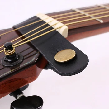 Læder El-Guitar Holder til Rem-Knappen for Sikker Lås Bælte til Bas, Ukulele