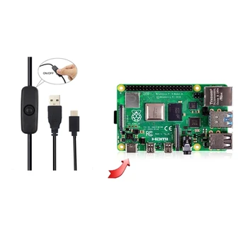 5V 3A 3000mA Strømforsyning Adapter USB Type-C Oplader Kabel til Raspberry Pi 4 4B OS / EU Stik med afbryder