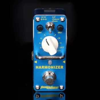 Harmonizer Harmonist Pitch Shifter Elektrisk Guitar-Effekt-Pedal Mini Enkelt Effekt med True Bypass-Blå