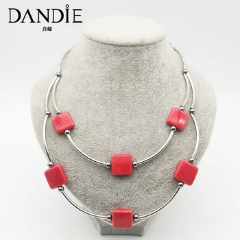 Dandie Fashionable keramisk blok halskæde, enkel kvindelige pryder artikel