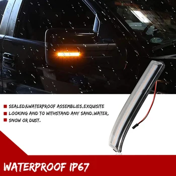 Klar, Amber Linse LED Front Side Spejl Reflektor Indikator for blinklys Lygter Til Ford F-150,SVT Raptor Side Spejl Markør Lys