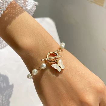 2021 Trendy Mode Guld Multilayer Perler, Perle Armbånd til Kvinder Beaded Kæde Armbånd Sæt Kvindelige Armbånd Armbånd Smykker