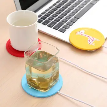 Bærbare USB-El-Varme Bordskånere i Silikone Varmere Mat Mælk, Te, Kaffe Krus Termostatisk Dækkeserviet Varm drik Drink Cup Pad
