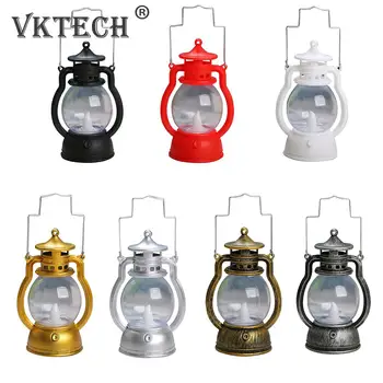 Retro Klassiske petroleumslampe Bærbare LED Lanterne Lys Antik Ornament Cafe Udendørs boligmontering petroleumslampe