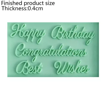 DIY tillykke med fødselsdagen form Sugarcraft Silikone Forme brev, Gumpaste, Chokolade Fondant Kage Udsmykning Værktøj engros