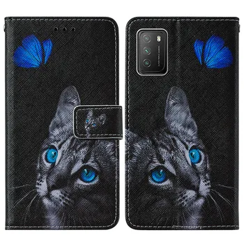 Kat Butterfly Tilfældet For Xiaomi POCO M3 X3 NFC Book Stand-Kort Slot Læder Telefonens Cover