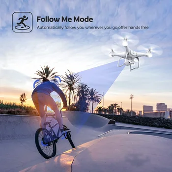 Potensic Professionel GPS-Drone Wifi FPV Helikoptere med 2K FHD Kameraet Automatisk Vende Hjem Højde Hold RC Quadcopter 1/2 Batteri