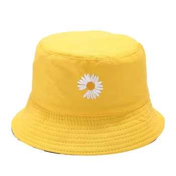 Dobbelt side Daisy fisherman ' s hat til mænd og kvinder er forår og sommer koreanske alsidig trykt solhat