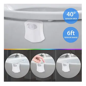 16 Farve Toilet Sæde LED Lys Krop Sensing Automatisk Led Motion Sensor Nat Lampe Toilet Bowl Badeværelse Lys, Vandtæt