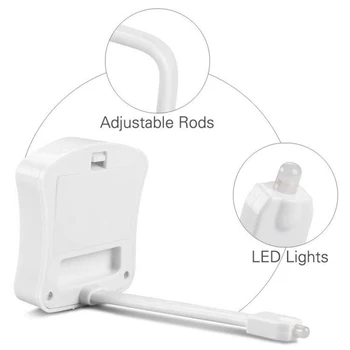Kreative LED WC Toilet Hængende Baggrundslys Smart Body Motion Sensor Batteri Drevet Toilet Toilet Sæde Lampe