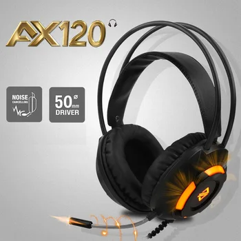 AJAZZ AX120 Headsettet over Øret Kablede Spil Hovedtelefoner til Gaming Hovedtelefoner med Mikrofon til for E-sports-Gaming-PC/Bærbare Gamer