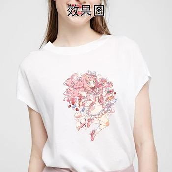 Lolita Girl Nederdel Fairy Flower Girl Patch Heat Transfer Vinyl Klistermærke til Tøj DIY-T-shirt Kjoler Strygejern om Overførsel Vaskbar