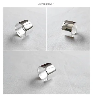 JIANERY Retro Smykker Sølv Farve Glatte Ringe Til Kvinder, Brude Engagement Party Antikke Ringe Engros