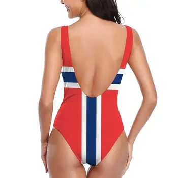 Kvinder 2021 sexede Bikinier norske Flag Kvinder Badedragt Ét Stykke Badetøj R333 badetøj Badetøj Til Kvinder