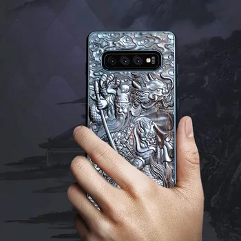 3D Udskåret Træ Case til Samsung Galaxy S21 Note 20 S20 Ultra Relief Soft TPU silikone cover til Galaxy S21 S20 Note 10 Plus-Sagen
