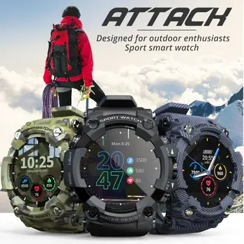 ANGREB Smart Ur Touch Screen Fitness Tracker Smartwatch pulsmåler Blodtryk Vandtæt Ur Til Android, Ios