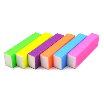 20 X Stærk Sponge Nail File Blok, Neon Farverige Negle Buffer Fint Grus UV Gel Glat polske & Shine Fjerner Kamme Nail Art Værktøj