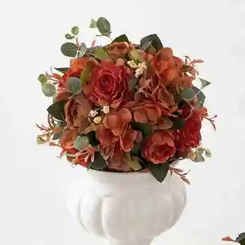 Hot 20cm Håndlavede Kunstige Rose Blomster Kissing Hængende Bolden DIY Buket Hjem Bryllup Part Indretning Blomst Bold Arrangement