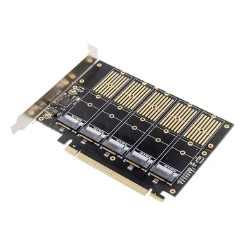 PCIe X16 til 5 Havne M. 2 NGFF B-Tasten SATA 6 gbps Adapter udvidelseskort Tilføje 5X B-Nøgle eller SSD SATA Harddisk til en Bærbar PC