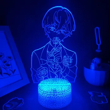 Mystic Messenger Spil Figur Zenny 3D Led-Lamper RGB-Nat Lys Neon Cool Gave Til Ven Soveværelse Tabel Bruser Farverige Dekoration