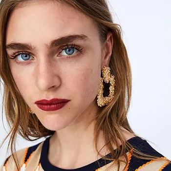 Damer mode personlighed simple geometriske øreringe øreringe kvindelige retro legering øreringe 2020 moderne kvinders smykker