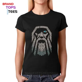 Nye Brugerdefinerede Odin Vikingerne T-Shirt Kvinder kortærmet O-hals Bomuld T-shirt Unik Beklædning Mors Dag Gaver Viking Retro t-shirt