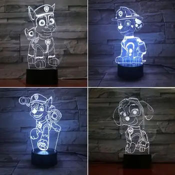 3D LED Nat Lys 7 Farve Skiftende Lampe Værelse Dekoration Søde Tegneserie Action Figur Legetøj Til Fødselsdag Julegave