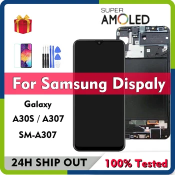Super AMOLED-For Samsung Galaxy A30S SM-A307F A307FN LCD-Skærm Med Touch screen Digitizer Assembly For Samsung a30s A307 LCD -