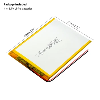 PCM Beskyttet 3,7 V 307095 3500mAh Li Lithium-Ion-Polymer-Lipo Batterier, Genopladelige For IPad Power Bank Tablet Computer