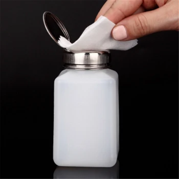 1Pc Bærbare 200ML Tom Plastik Nail Polish Remover Alkohol Væske Tryk at Pumpe Dispenser Flaske Nail Art UV Gel Cleaner Værktøj