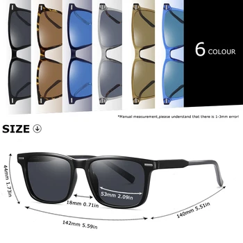 AOFLY Brand Design Square Polariserede Solbriller Mænd Kvinder Ultralet TR90 Fleksibel Ramme Anti-Blænding Sol Briller Mand Kvinde UV400