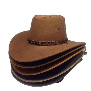 Cowboy Hatte, Kvinder, Mænd, Vestlige Cowboy Hat Til Far Herre, Dame Læder Sombrero Hombre Jazz Caps Cloche Kirke Jazz Tøser